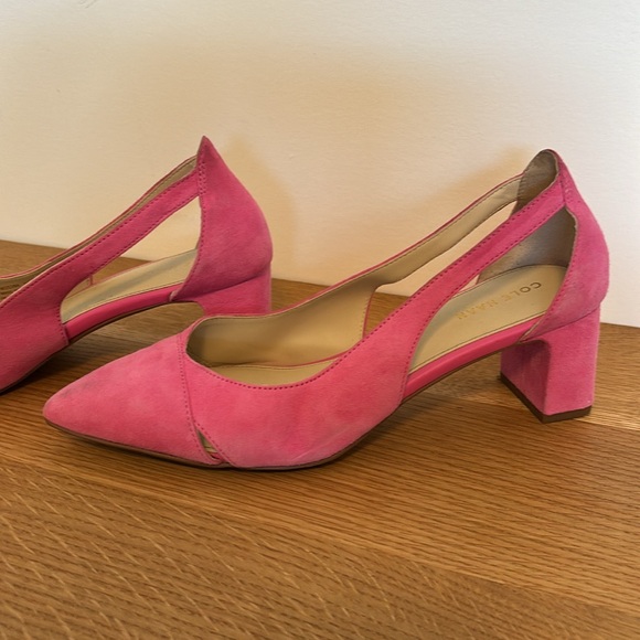 Pink Cole Han pointed low heel - suede size 7.5 - Picture 5 of 9